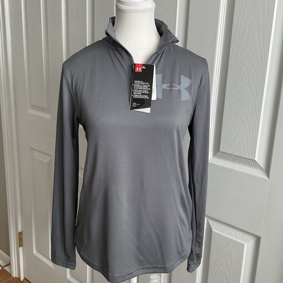 Youth Under Armour Charcoal Quarter-Zip Top - Picture 3 of 12